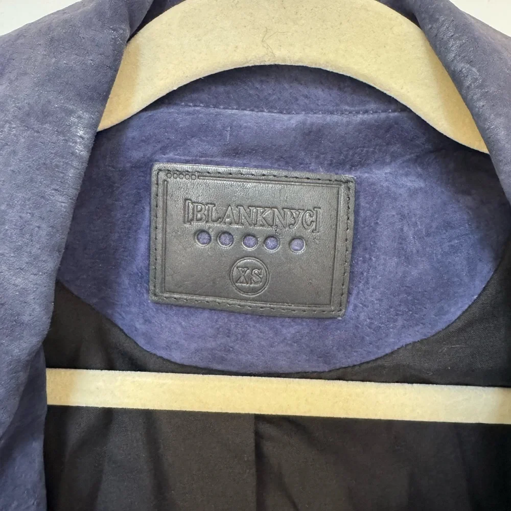 Blank NYC Suede Biker Jacket - Deep Blue - Picture 3 of 3
